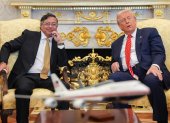 El presidente Donald Trump recibió a Gustavo Petro en la Casa Blanca.