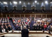 El presidente de Estados Unidos, Donald Trump, en la Cámara de Representantes del Capitolio de Estados Unidos en Washington.