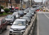 Durante las primeras horas del cierre se observó gran congestión vehicular.