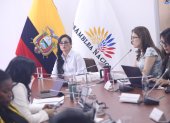 Viviana Veloz, asambleísta de la RC, cuestionó la imparcialidad de los 75 postulantes a la Fiscalía.