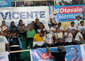 Cientos de partidarios de la Revolución Ciudadana asistieron a la convención del movimiento en Manta.