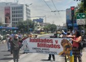 Plataforma de Jubilados del Ecuador (PJE)  realizó un plantón este 11 de marzo de 2026.