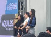 Tatiana Coronel y Fiorella Icaza, esposa de Aquiles Álvarez, encabezaron los mensajes de respaldo al alcalde.