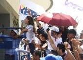 Fiorella Icaza, esposa del alcalde de Guayaquil con gritos alentaba a su esposo para que todo salga bien