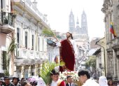 La procesión de Domingo de Ramos recorrió las calles del Centro Histórico de Quito.