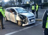 Tras el disparo, los implicaso intentaron escapar en un vehículo que finalmente se chocó.