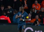 Enner Valencia festeja su gol ante Países Bajos.