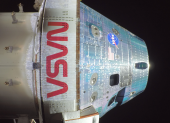 Cápsula Orión de la misión Artemis II donde viajan cuatro astronautas.