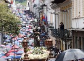 La imagen de Jesús del Gran Poder recorrió cuatro horas las calles del centro de Quito.