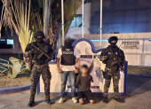 Operativo policial en Manabí, donde fue detenido alias Rojo por presuntos vínculos con la organización Los Choneros.
