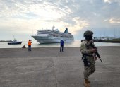 Un fuerte operativo de seguridad acompañó a los turistas.