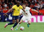 El experimentado delantero Enner Valencia (i) será el encargado de comandar el ataque de la Tricolor para el Mundial 2026. Será la última Copa del Mundo en la que participará el goleador histórico del combinado nacional.