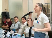 Mónica Palacios durante una intervención pública.