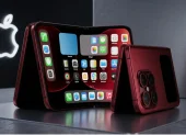 Concepto del iPhone Fold, generado por IA.