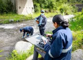 Técnicos y estudiantes han realizado estudios del Río Pachanlica donde se ha comprobado el grado de contaminación.