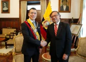 Daniel Noboa creó en febrero la tasa de seguridad, con la que castiga el comercio con Colombia.