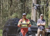 Operativo de búsqueda en el Parque Metropolitano Guangüiltagua tras la desaparición de Gregory Krupa en Quito.