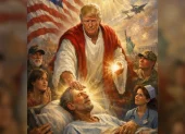 El presidente de Estados Unidos compartió una foto generada por IA donde se lo muestra como Jesús.
