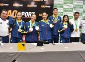 Con las medallas colgadas de sus cuellos, los andarines nacionales arribaron a Quito