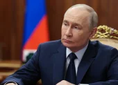 El presidente ruso Vladimir Putin en el Kremlin de Moscú, Rusia, el 14 de abril de 2026.