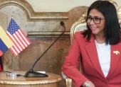 Fotografía de la presidenta de Venezuela, Delcy Rodríguez.