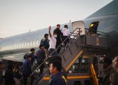 Un grupo de personas de diferentes nacionalidades fue trasladada en un avión como patrte del poroceso de control migratorio en Chile.