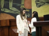 La legisladora de ADN Valentina Centeno cuestionó la autoría de una reforma al COIP.