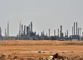 Esta imagen muestra una instalación petrolera de Saudi Aramco en Arabia Saudita.