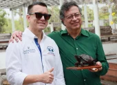 El presidente Daniel Noboa recibió a Gustavo Petro en Galápagos el 15 de diciembre de 2024.