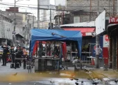 Escena del ataque armado en el sector de El Camal, en el sur de Guayaquil, donde se registró una balacera la tarde de este sábado.