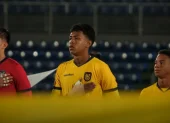 Jugadores de la Selección de Ecuador Sub 17 previo a un partido.