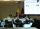 Sesión. El alcalde Pabel Muñoz defendió la operación del Metro de Quito, el martes en el Concejo Metropolitano. El gerente (i) dio detalles de las fallas que provocaron la suspensión.