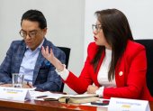 La ministra de Gobierno Nataly Morillo se refirió a la situación en el Prefectura del Guayas este 23 de abril de 2026.