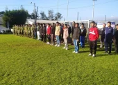 Decenas de jóvenes de la leva 2007 participaron en una jornada de acuartelamiento en Riobamba.