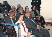 El presidente de la Corte Nacional de Justicia Marco Rodríguez asistió a la defensa del plan de trabajo de Mercedes Caicedo en el CPCCS.