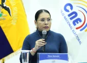 La presidenta del CNE, Diana Atamaint, puso el voto dirimente para cancelar a Unidad Popular.