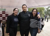 Cristina Salazar, Sebastián Galarza y Sofía Arroyo.
