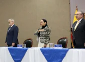 Diana Atamaint es la presidenta del CNE y fue el voto dirimente en la cancelación de UP y Construye.