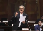 Xavier Lasso es uno de los cuatro asambleístas del correísmo que viajaron a Estados Unidos.