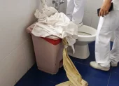 Un detenido subió a los techos del hospital de Guayaquil el 30 de abril mientras permanecía bajo custodia.