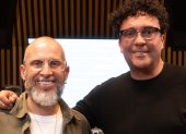 Sergio Sacoto junto al colombiano Andrés Cepeda.