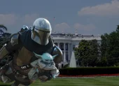 La Casa Blanca decidió compartir una imagen de Trump  en The Mandalorian.