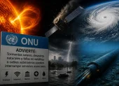 Una representación elaborada con IA sobre la advertencia de una falla de la tecnología a nivel global.