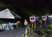 Fotografía cedida por la Agencia Nacional de Minería que muestra las labores de rescate en la mina La Ciscuda, en Sutatausa (Colombia).