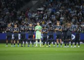 Jugadores del Real Madrid en uno de sus últimos cotejos ante Espanyol. Está listo para enfrentar al FC Barcelona.