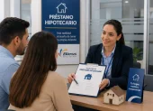 Referencial. Clientes consultan sobre préstamos hipotecarios en el Biess.