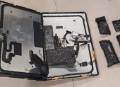 La sustancia ilícita estaba dentro de un monitor de computadora.