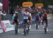 El francés Paul Magnier (Soudal Quick Step), ganador y maglia rosa  en el Giro de Italia.