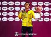 Lucía Yépez como cuatro veces campeona panamericana senior, en Estados Unidos.