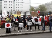 Manifestantes se concentraron en los exteriores de la Corte Nacional durante el juicio del caso Sinohydro.